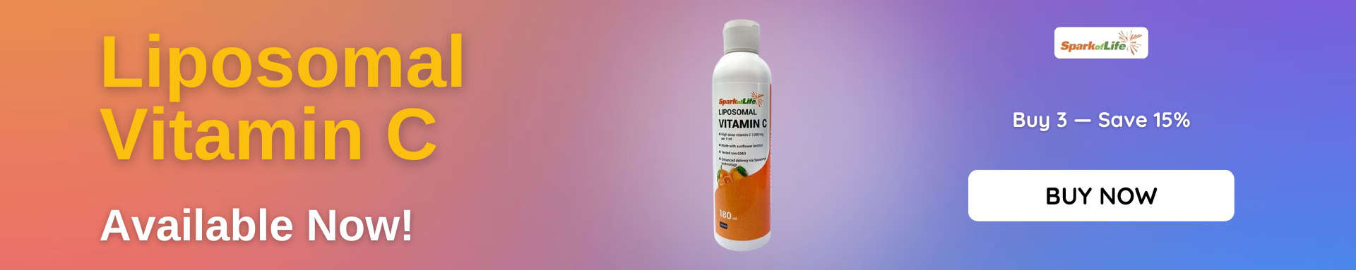 Spark of Life Liposomal Vitamin C is now available!